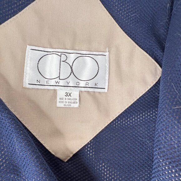 CBO New York Womens Beige Windbreaker Jacket Size 3X Coat Zip-Up Lightweight - Picture 6 of 6